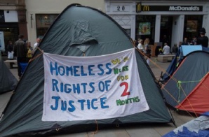 Ben Supporting the Homeless at the Manchester Homelessness Camp